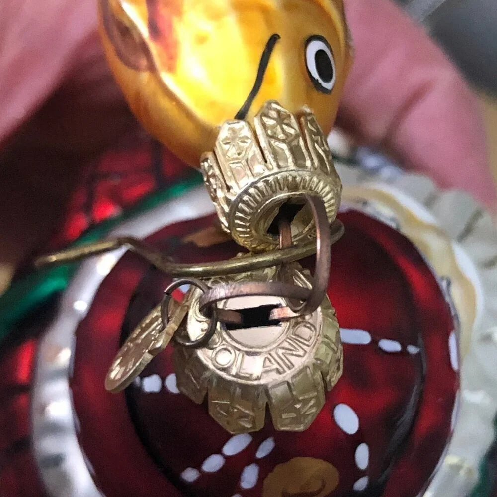 Vintage Dept 56 Hand Blown Glass Scottish Fisherman Santa with Fish 8